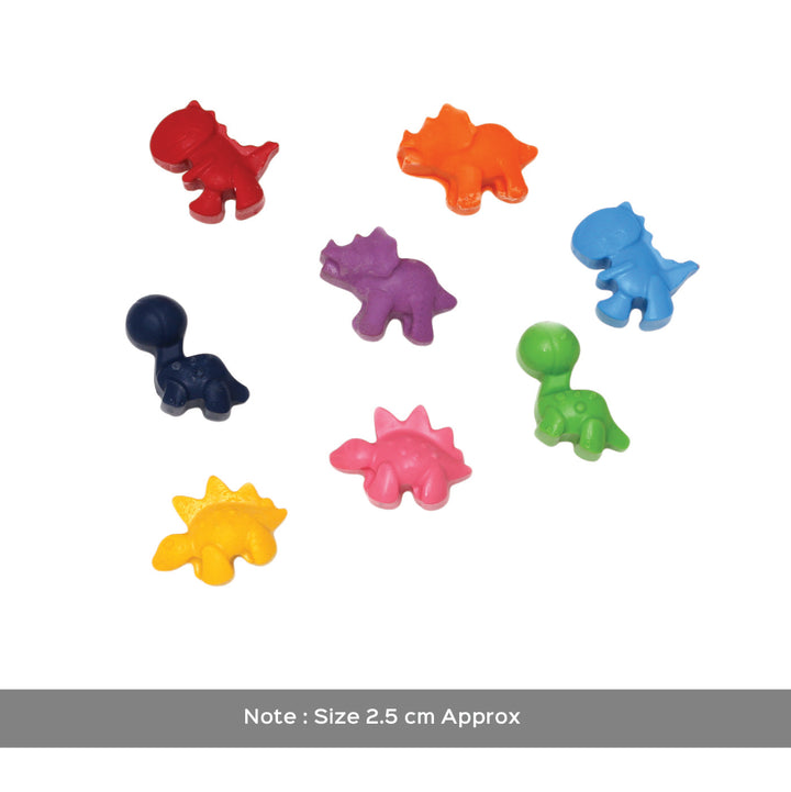 Handmade Non-Toxic Assorted Mini Dino Crayons | Set Of 8