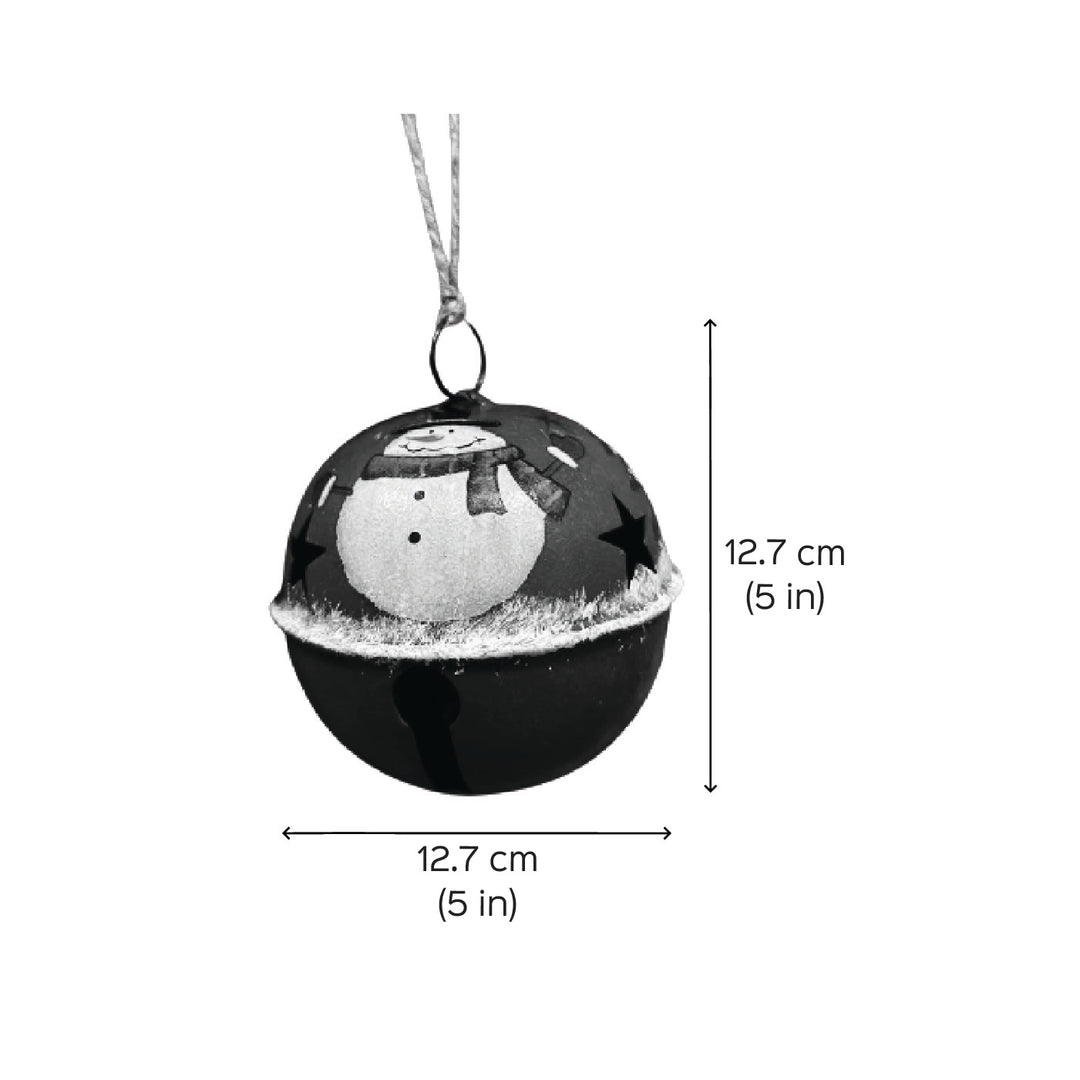 Handmade Evergreen Snowbell Metal Chirstmas Ball Ornaments For Decoration