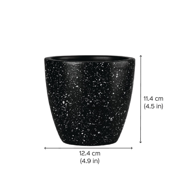 Black Galaxy Terracotta Planter Pot