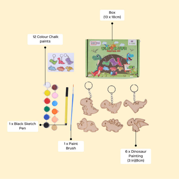 Pre Marked Dinosaur Paintings MDF Wood DIY Kit