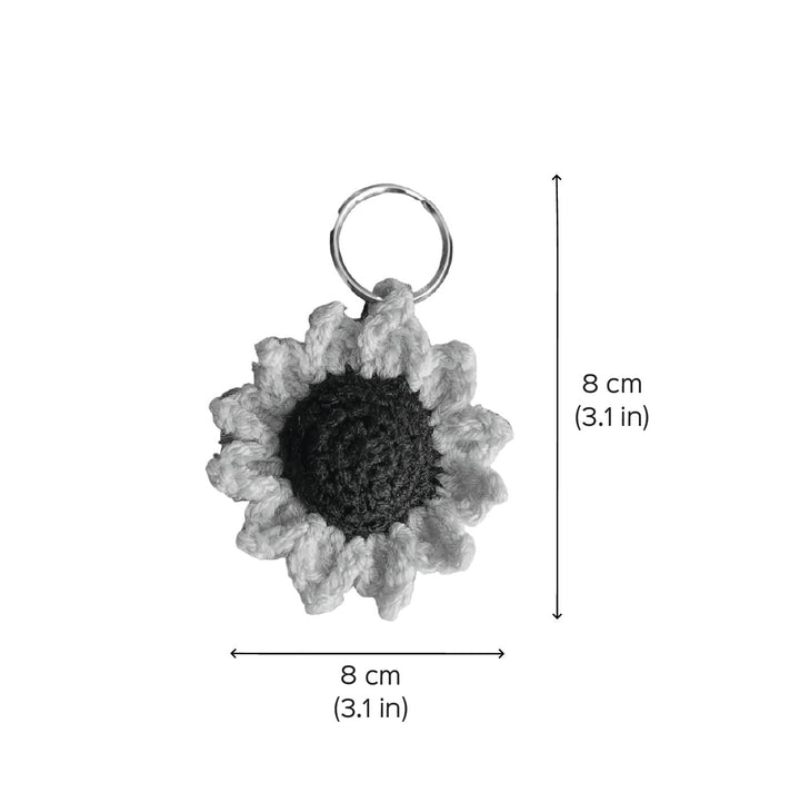 Handmade Crochet Sunflower Key Chain | Set Of 2