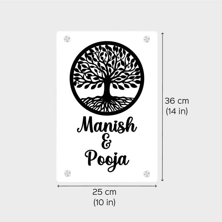 Personalized Tree Of Life Theme Acrylic Name Plate