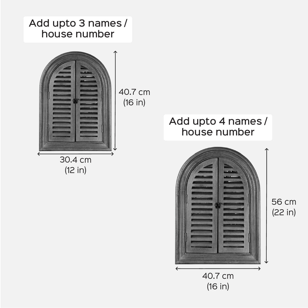 Arched Vintage Window Nameboard