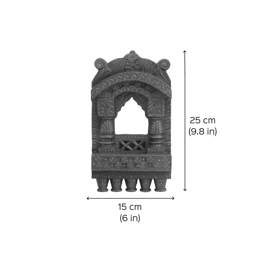 Handmade Traditional Orange Wooden Jharokha