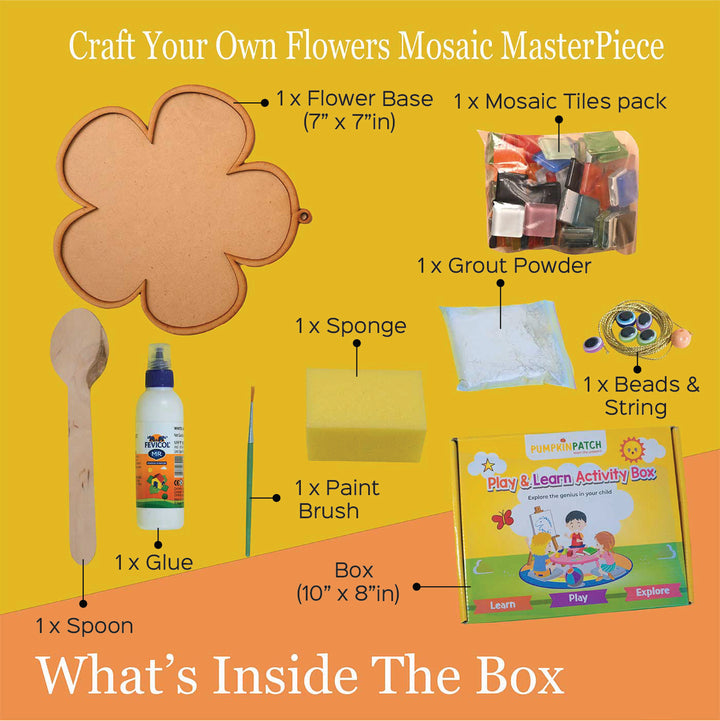 Handmade Floral Mosaic Masterpiece DIY Kit | Set of 8