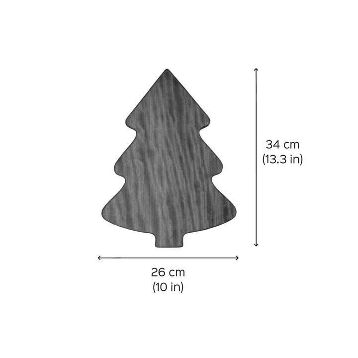 Handmade Xmas Tree Wooden Platter For Christmas Table Decoration