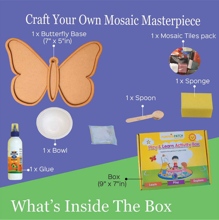 Handmade Butterfly Mosaic Masterpiece DIY Kit | Set of 8