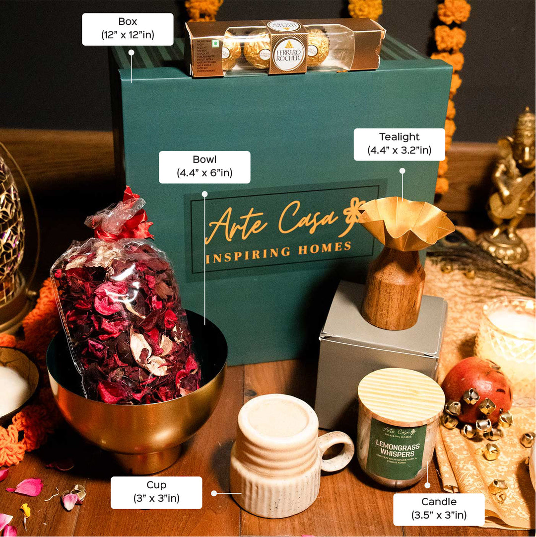 Festive Diwali Ceramic Premium Gift Hamper | Set Of 7