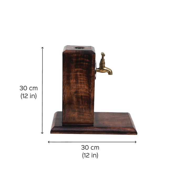 Handmade Wood & Brass Scotch Dispenser