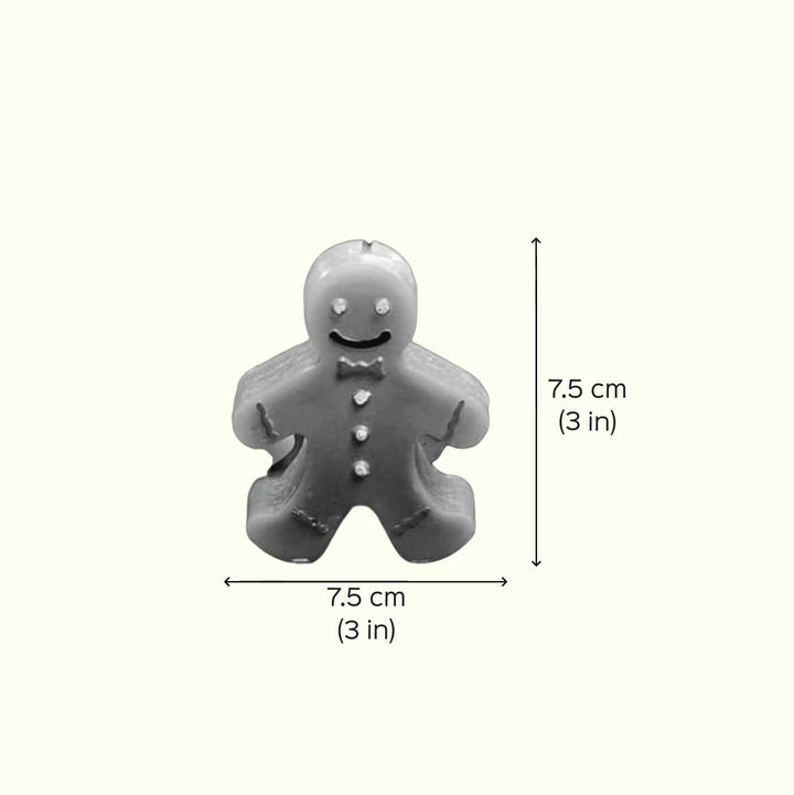 Handmade Gingerbread Man Wax Candles For Christmas Decoration | Set Of 3