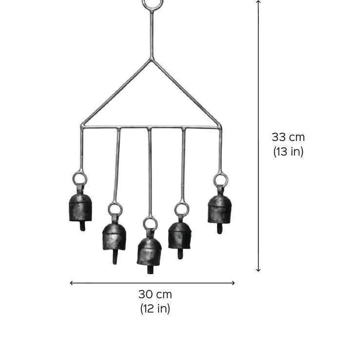 Handmade Metal Windchime With 5 Bells