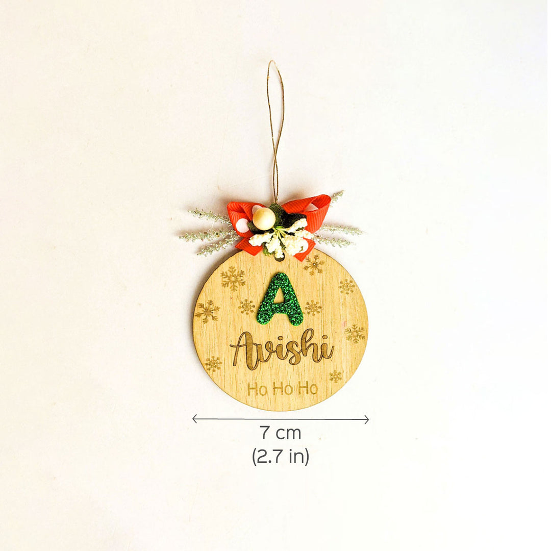 Handcrafted Wood Personalised Christmas Ornaments