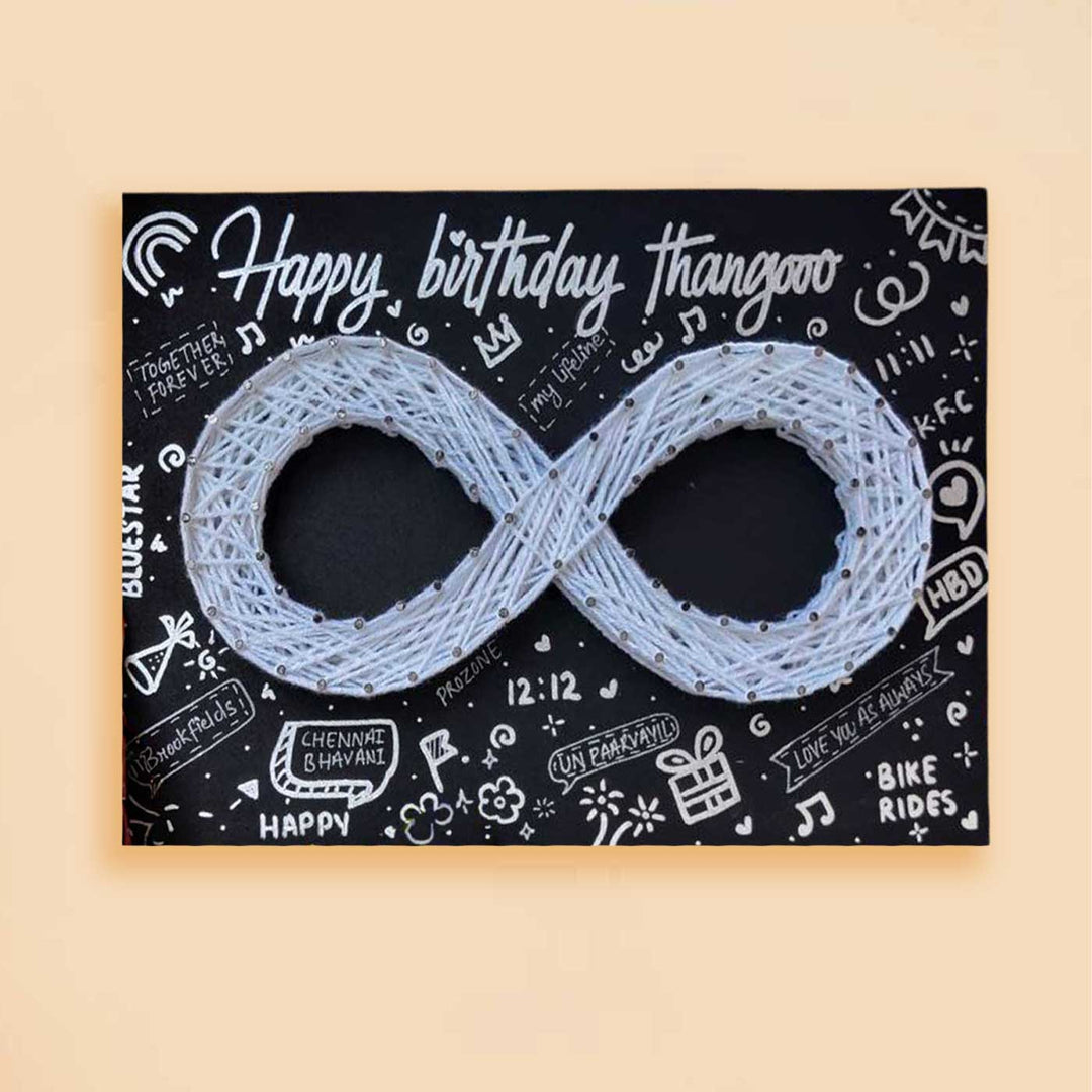 Personalized String Art Infinite Theme MDF Wood Decorative Plaque