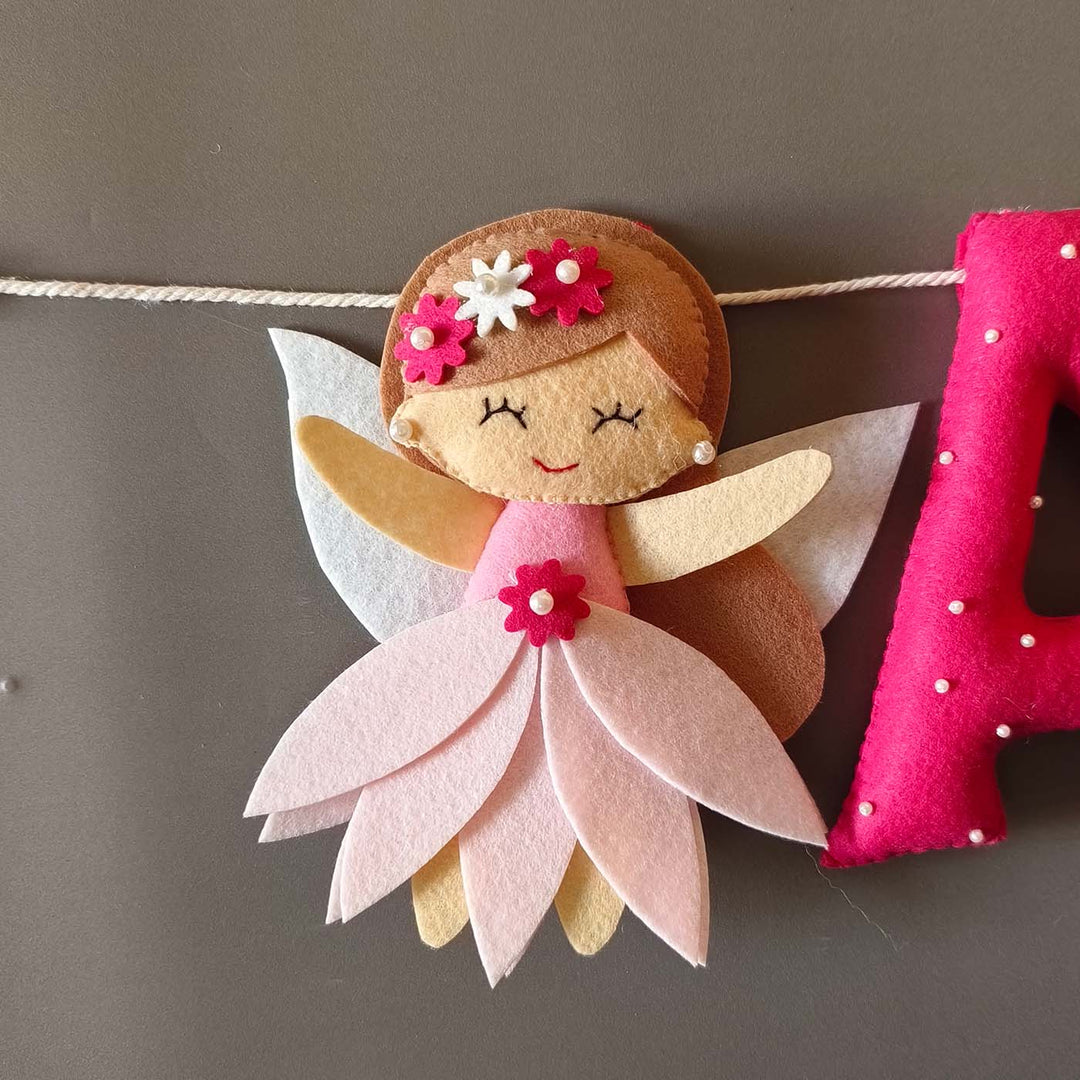 Hand-stitched Fairy Themed Felt Kids Bunting