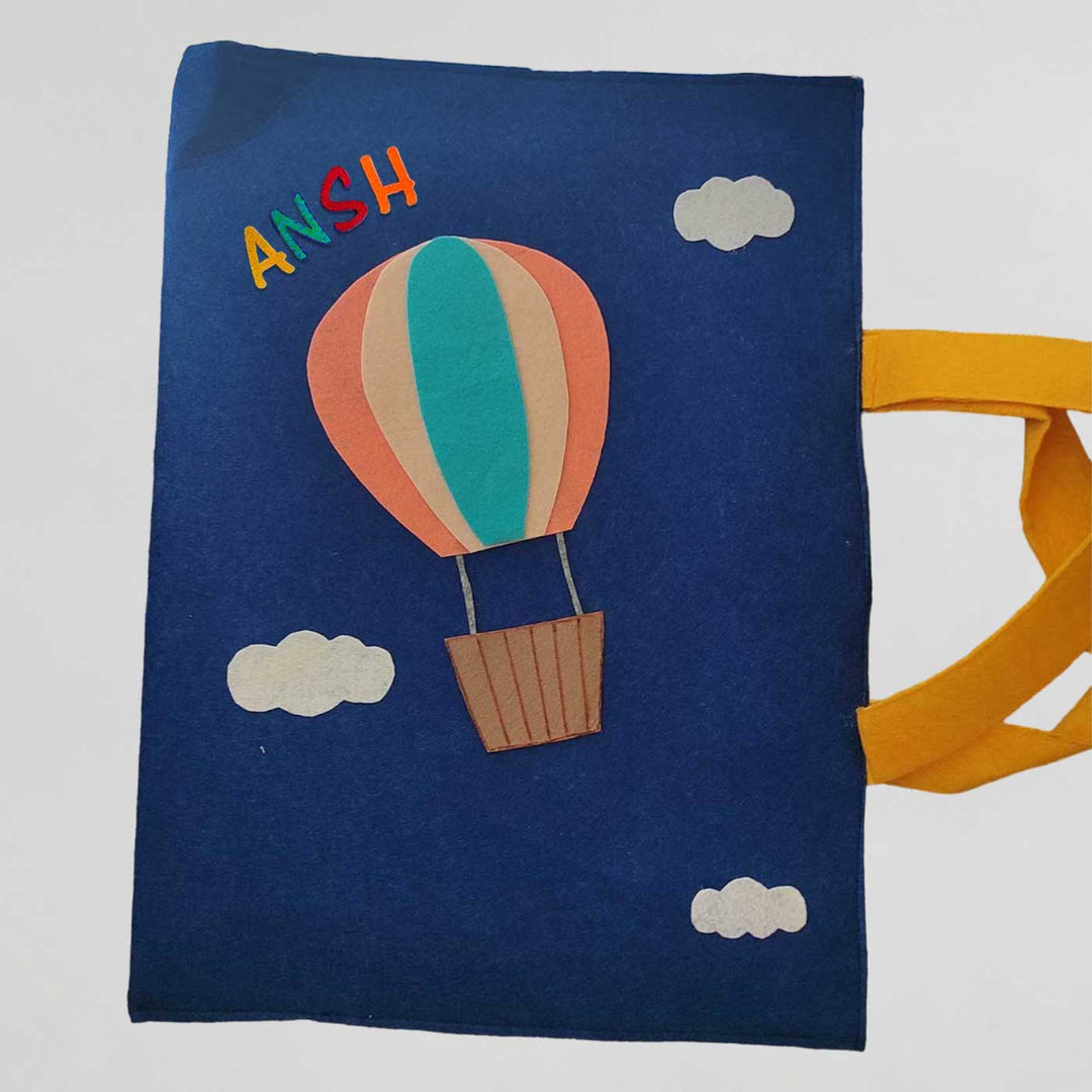 Personalized Handmade Hot Air Balloon Theme Felt Kids Craft Folder