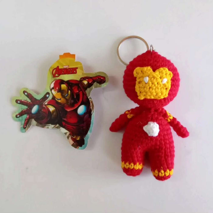 Handmade Crochet Superheros Theme Cotton Keychain