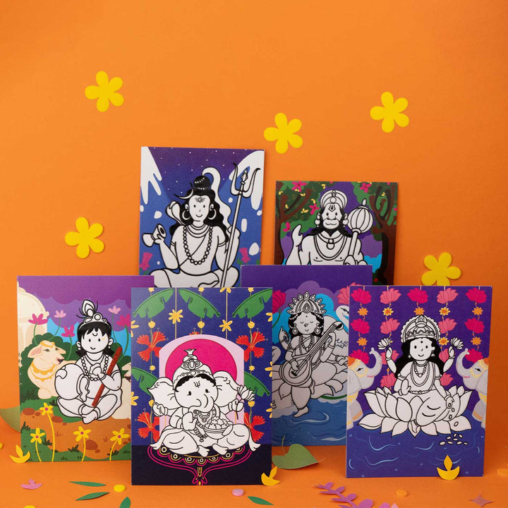 Handmade Colour Me - Divine Paper Cards | Set Of 6