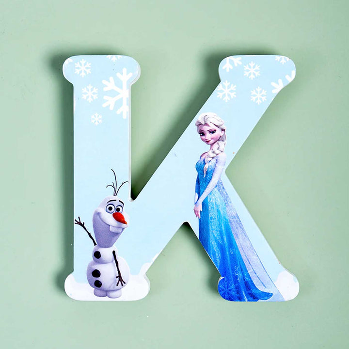 Handmade Frozen Princess Theme MDF Wood 3D Wall Letter For Kids - K