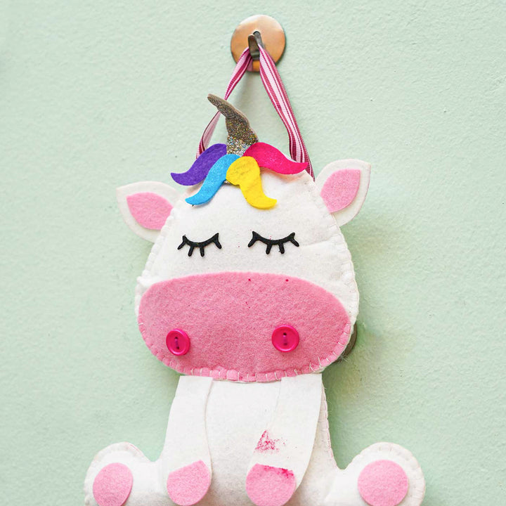 Personalized Handmade Unicorn Theme Felt Name Plate