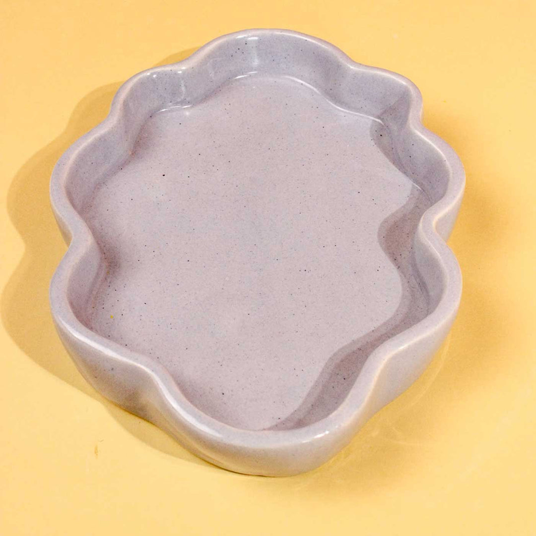 Handmade Lavender Ceramic Cloud Plate