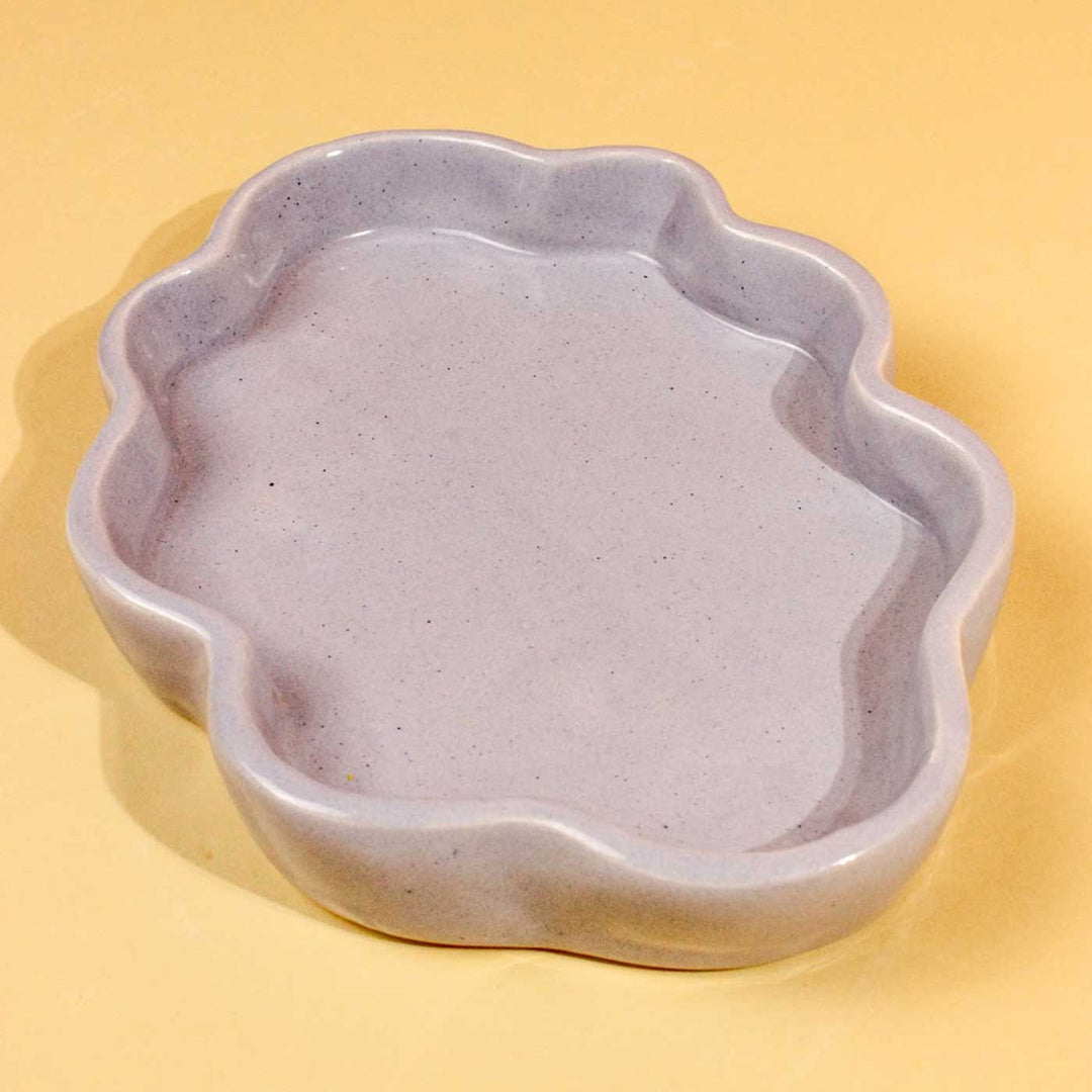 Handmade Lavender Ceramic Cloud Plate