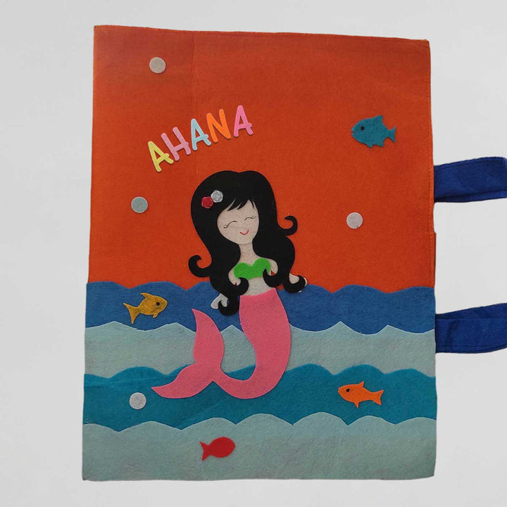 Personalized Handmade Mermaid Theme Felt Kids Craft Folder