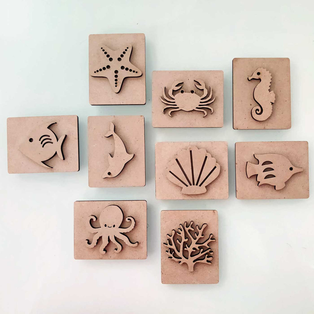 Handmade Ocean Play Dough Stamp | Set Of 9