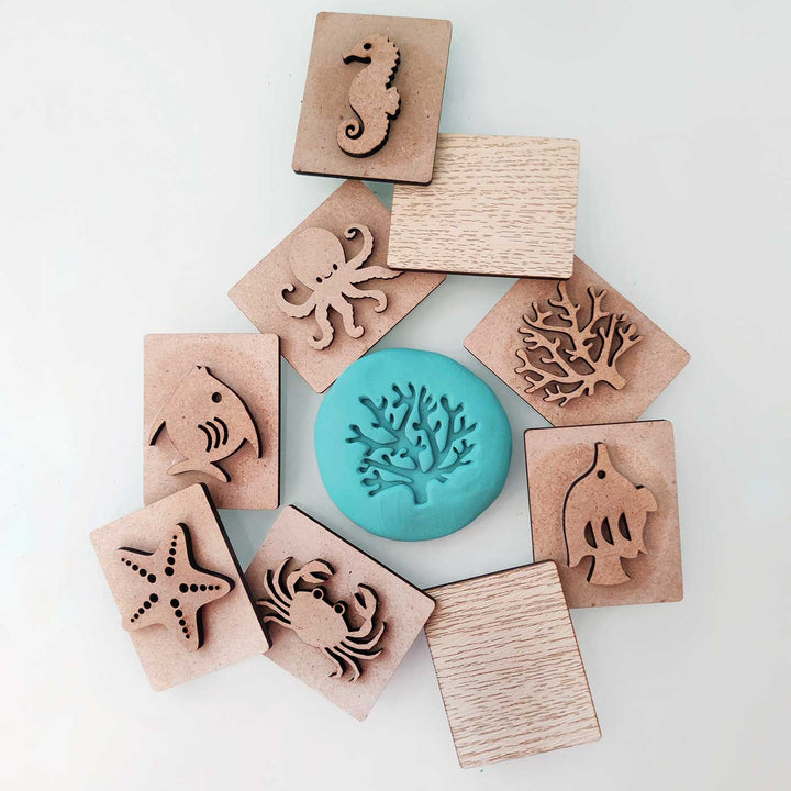 Handmade Ocean Play Dough Stamp | Set Of 9