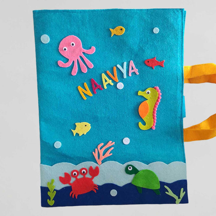 Personalized Handmade Ocean Theme Felt Kids Craft Folder