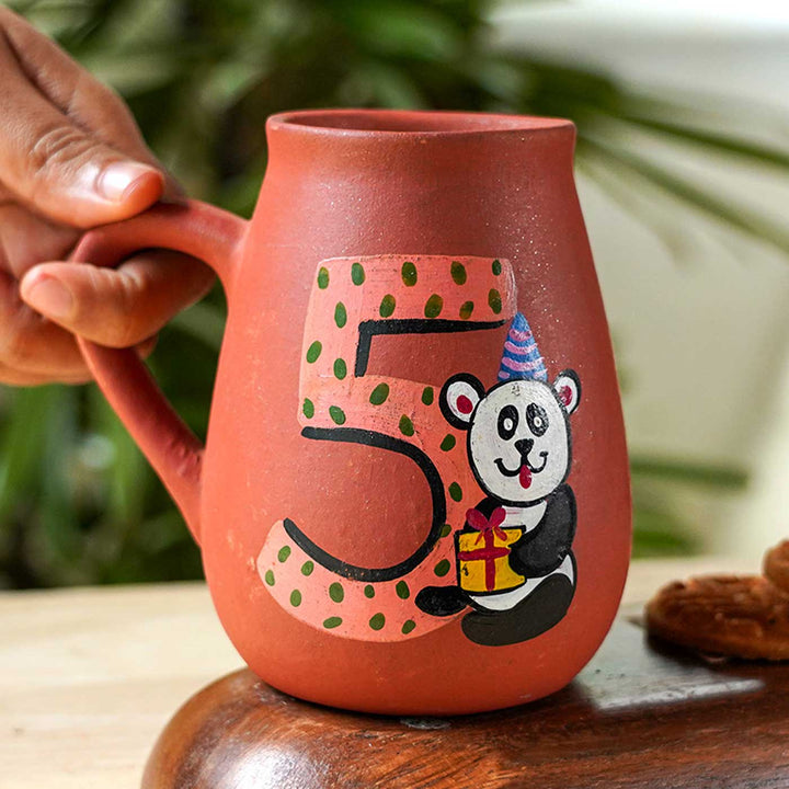 Personalized Hand-painted Birthday Milestone Terracotta Mug