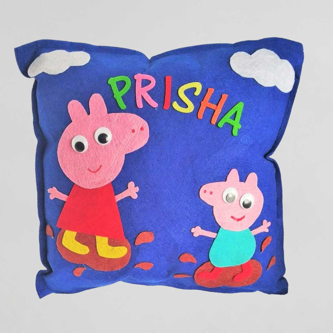 Personalized Handmade Peppa Pig Theme Felt Kids Pillow