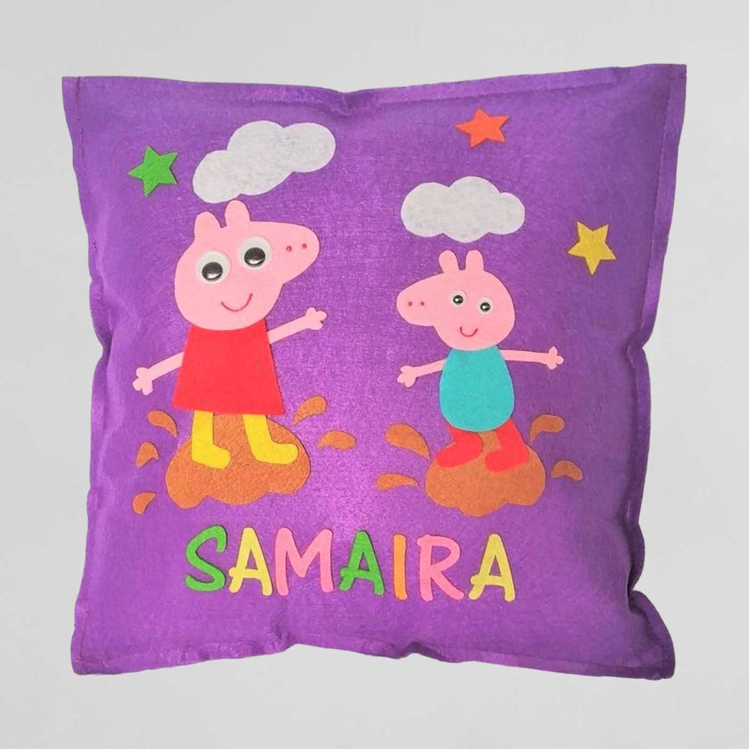 Personalized Handmade Peppa Pig Theme Felt Kids Pillow