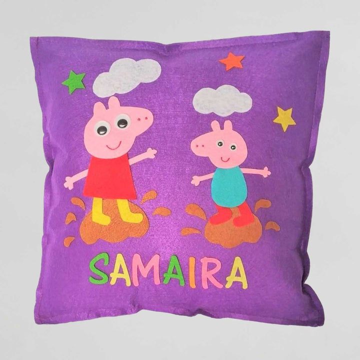 Personalized Handmade Peppa Pig Theme Felt Kids Pillow