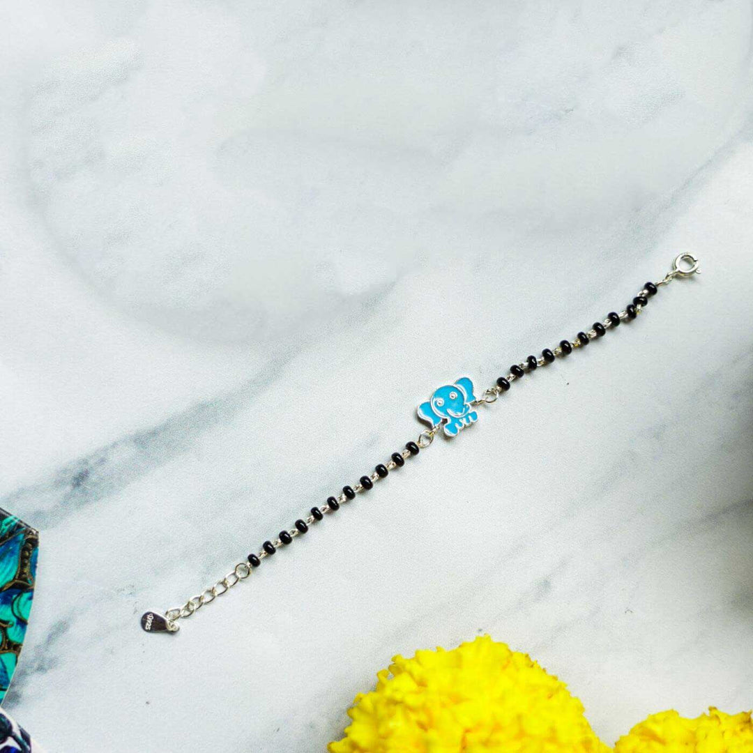 Handcrafted Nazar Battu Silver Bracelet For Kids