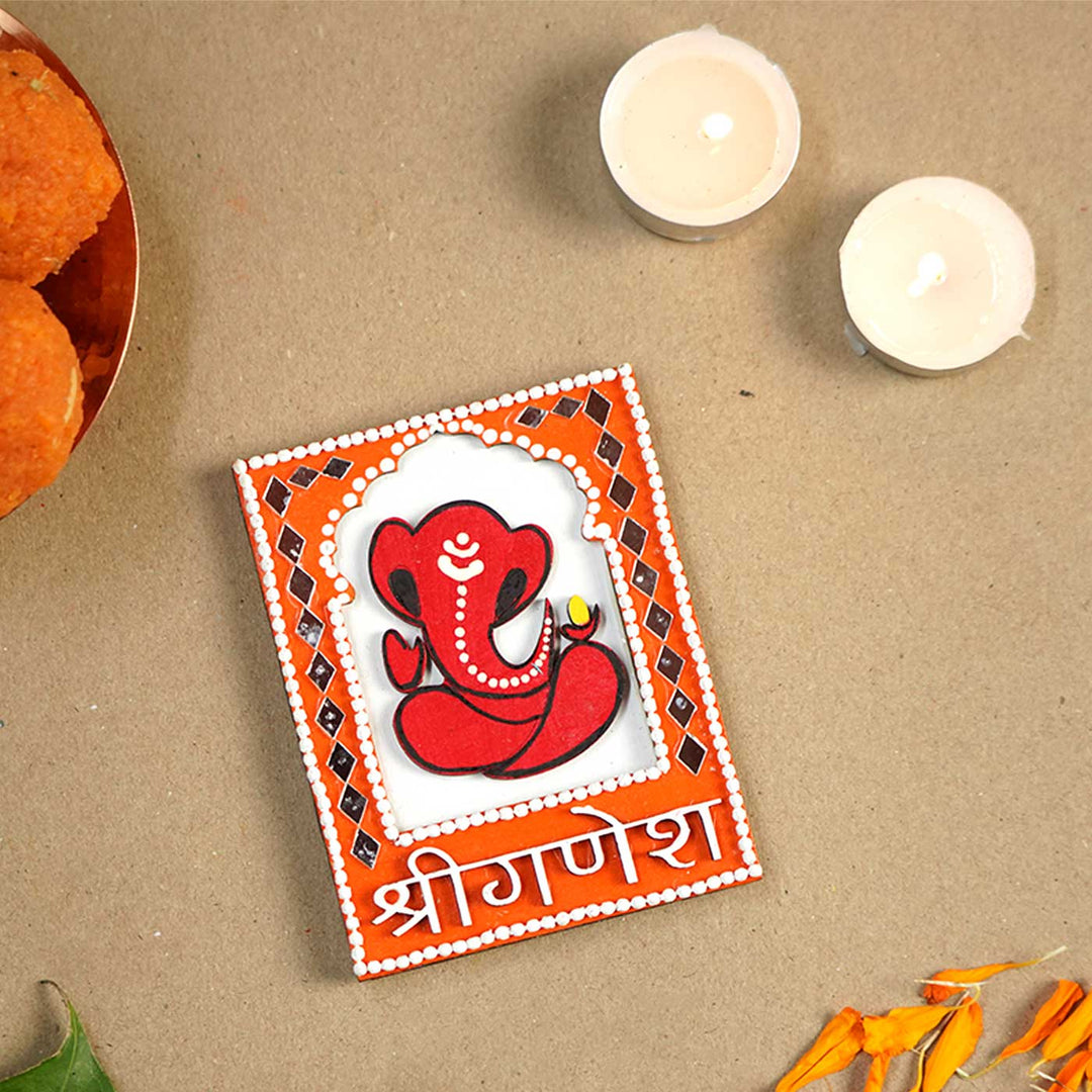 Handmade Ganesha Design Fridge Magnet