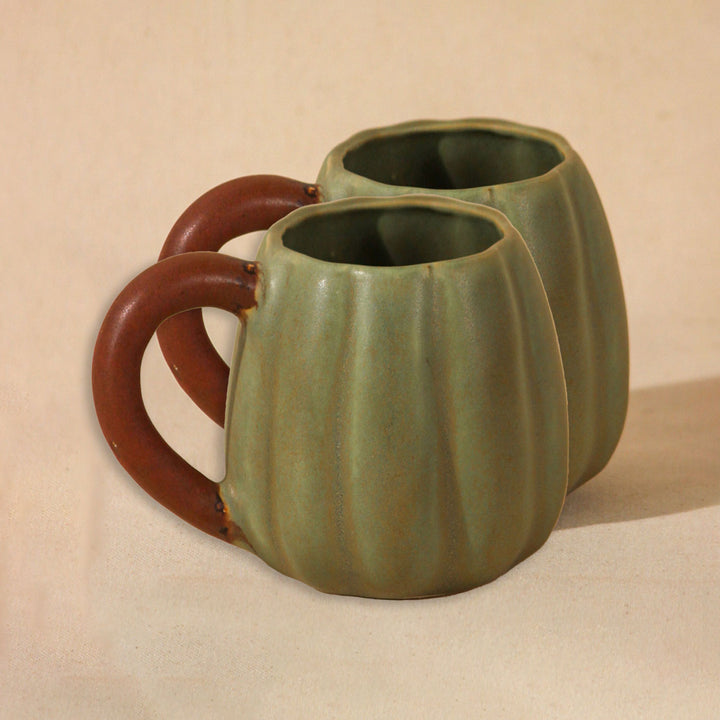 Handpainted Pumpkin-Shaped Mug