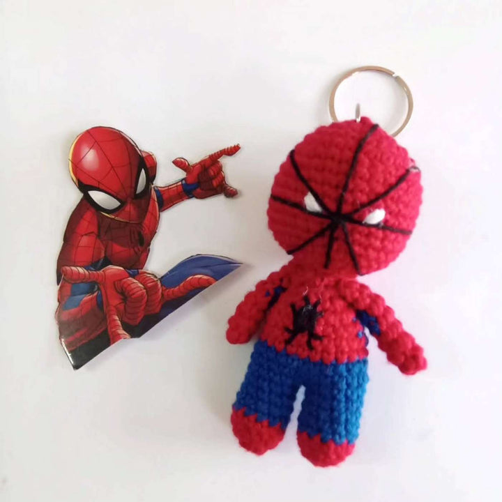 Handmade Crochet Superheros Theme Cotton Keychain