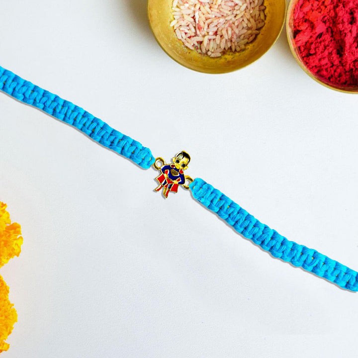 Handcrafted Macrame Rakhi With Roli Chawal