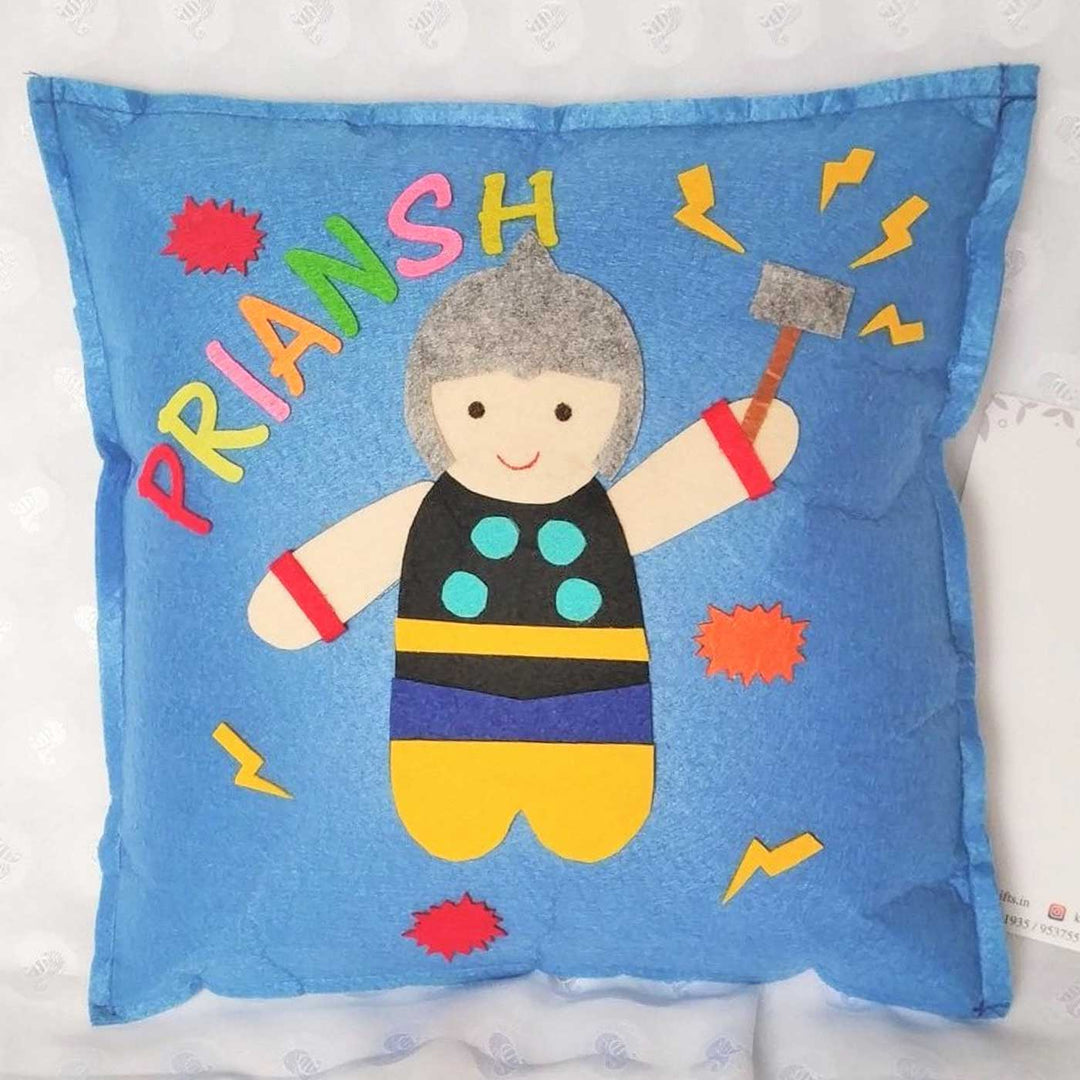 Personalized Handmade Thor Theme Felt Kids Pillow