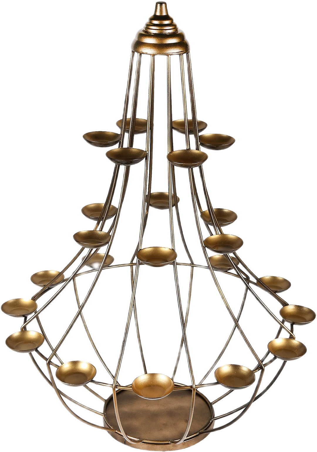 Ektara Gold Finish 24 Tealights Holder Stand