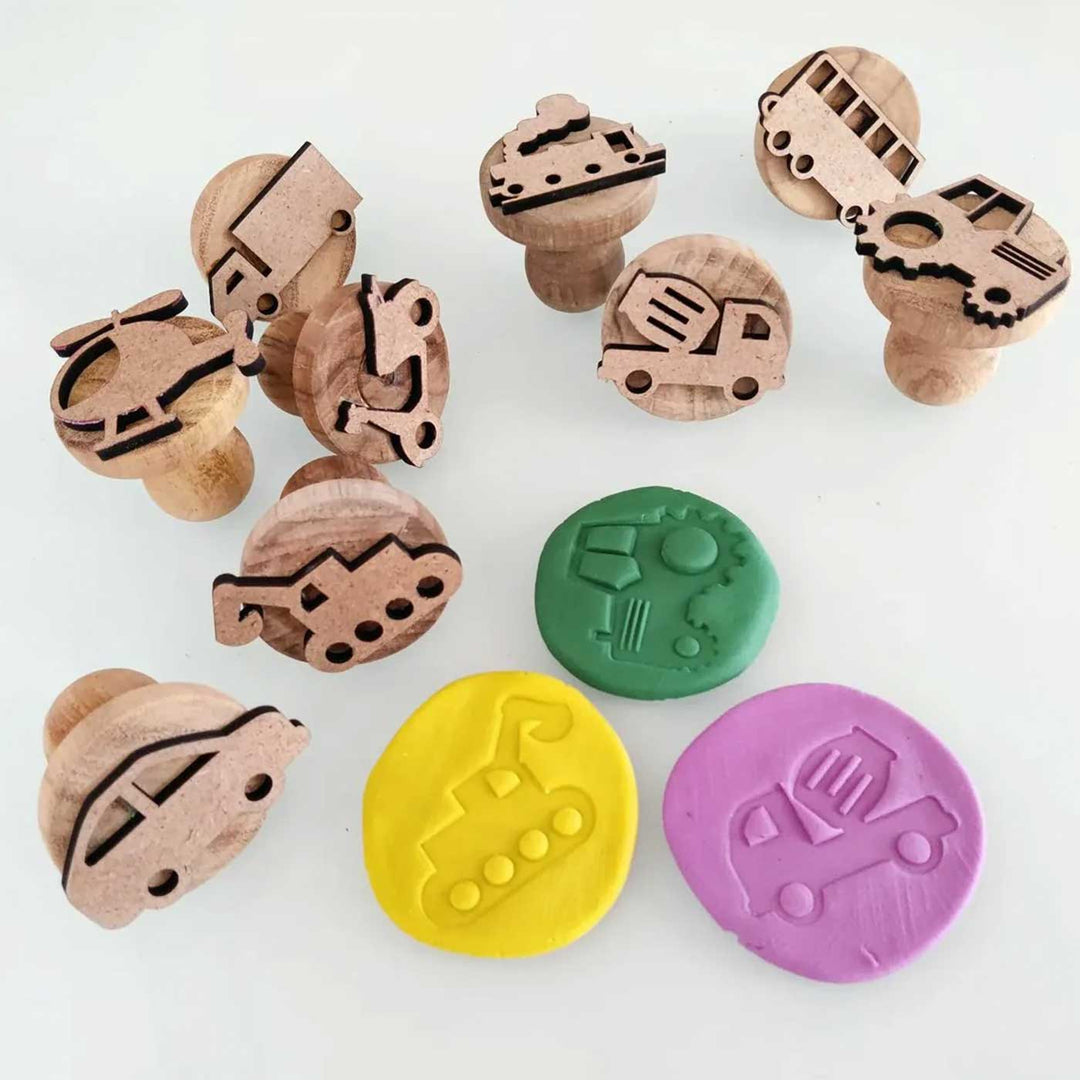 Handmade Vehicle Play Dough Stamp | Set Of 9