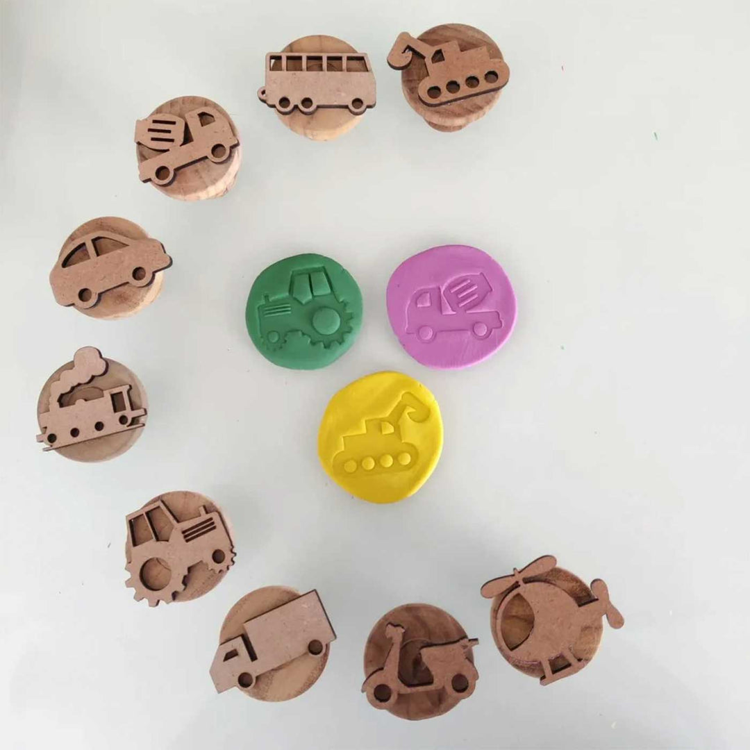 Handmade Vehicle Play Dough Stamp | Set Of 9