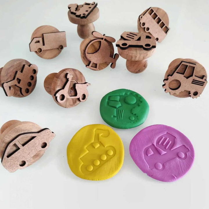 Handmade Vehicle Play Dough Stamp | Set Of 9