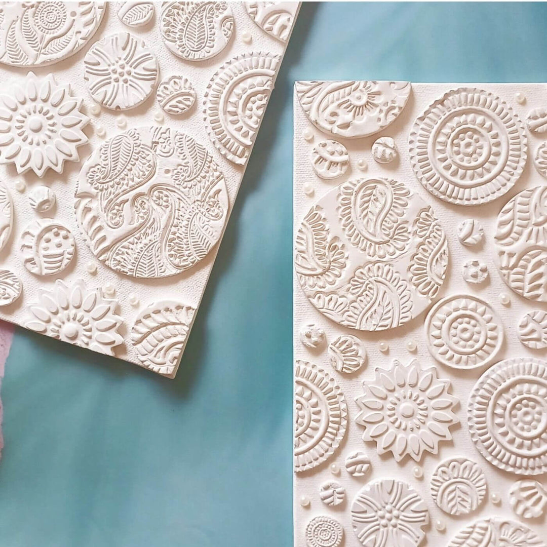 Cosmic Circle Clay & Canvas Wall Decor