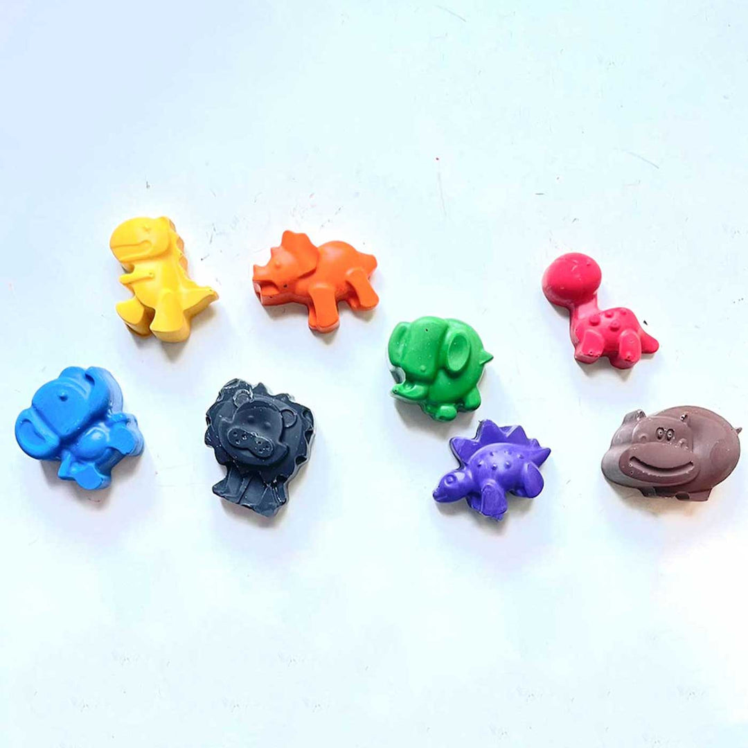 Handmade Jungle Safari Theme Non-Toxic Wax Crayons for Kids | Set Of 10