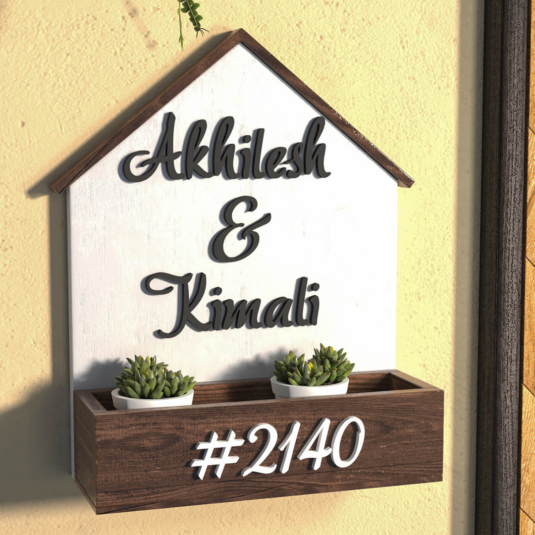 House Shaped Planter Nameboard