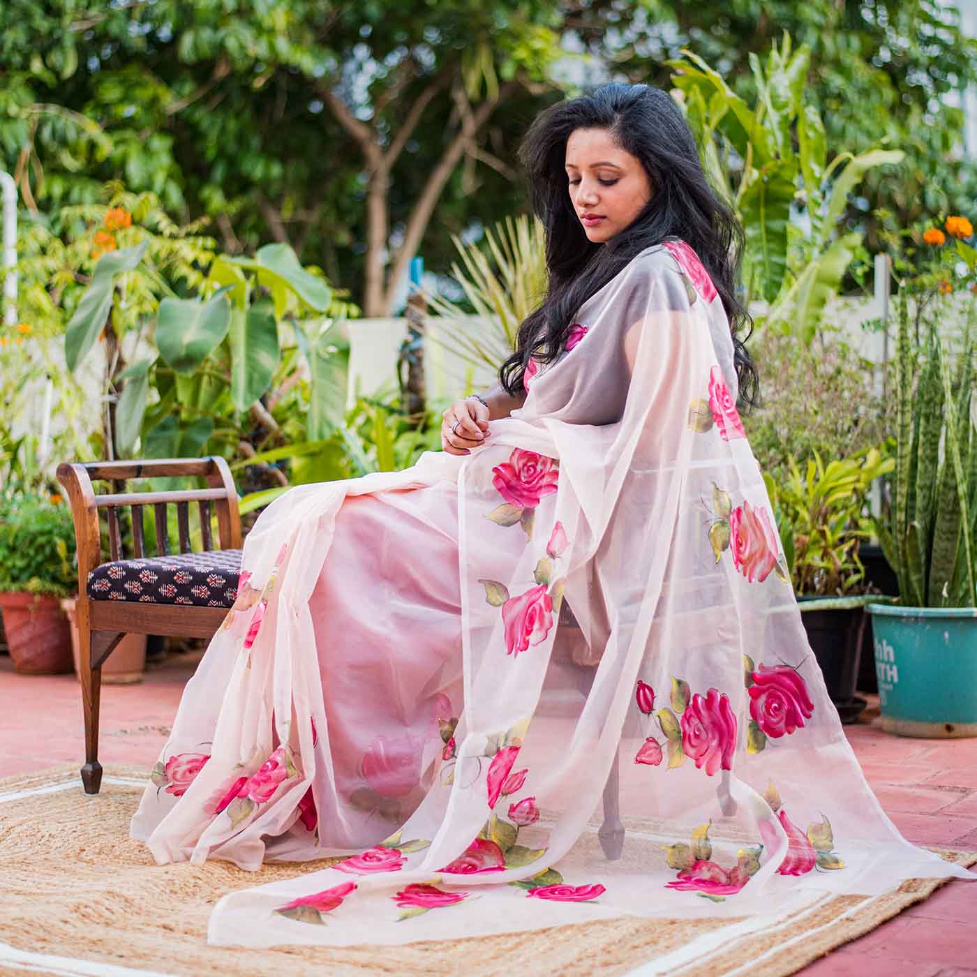 Hand Paint Madhubani on Premium Quality Soft Tussar Silk Saree in Beig –  Bengal Looms India