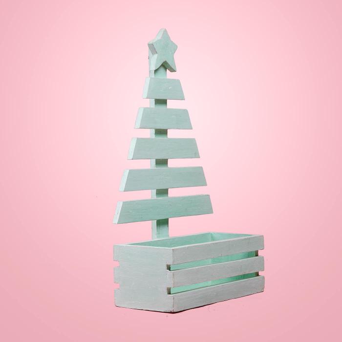 Large Christmas Tree Basket - Sea Green