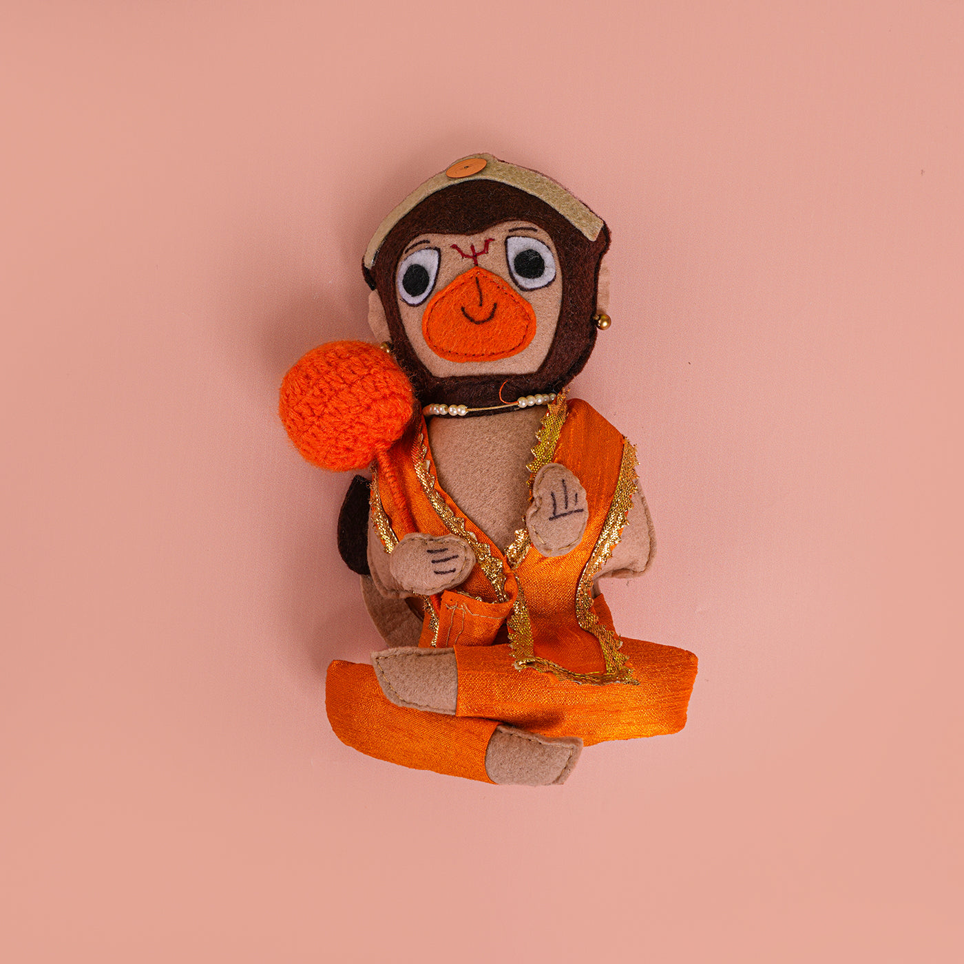 Buy Handmade Hanuman Felt Soft Toy Online On Zwende