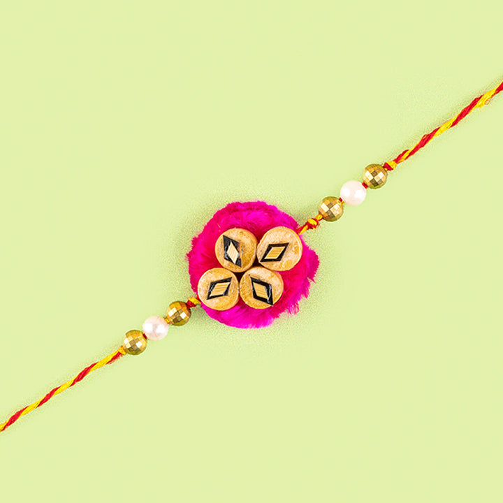 Ecofriendly Bamboo Rakhi With Roli Chawal